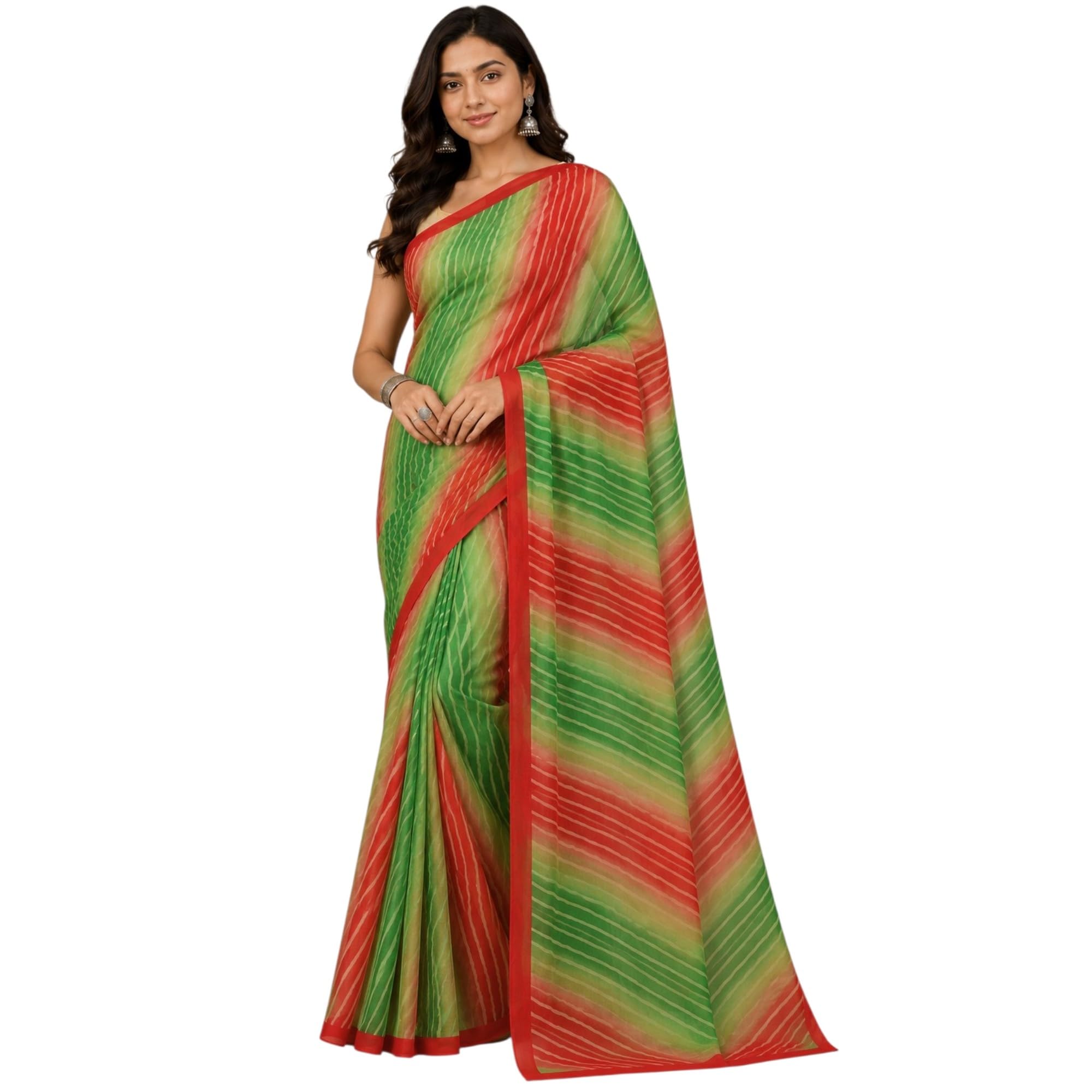 Women Chiffon Saree With Blouse Piece-image-14