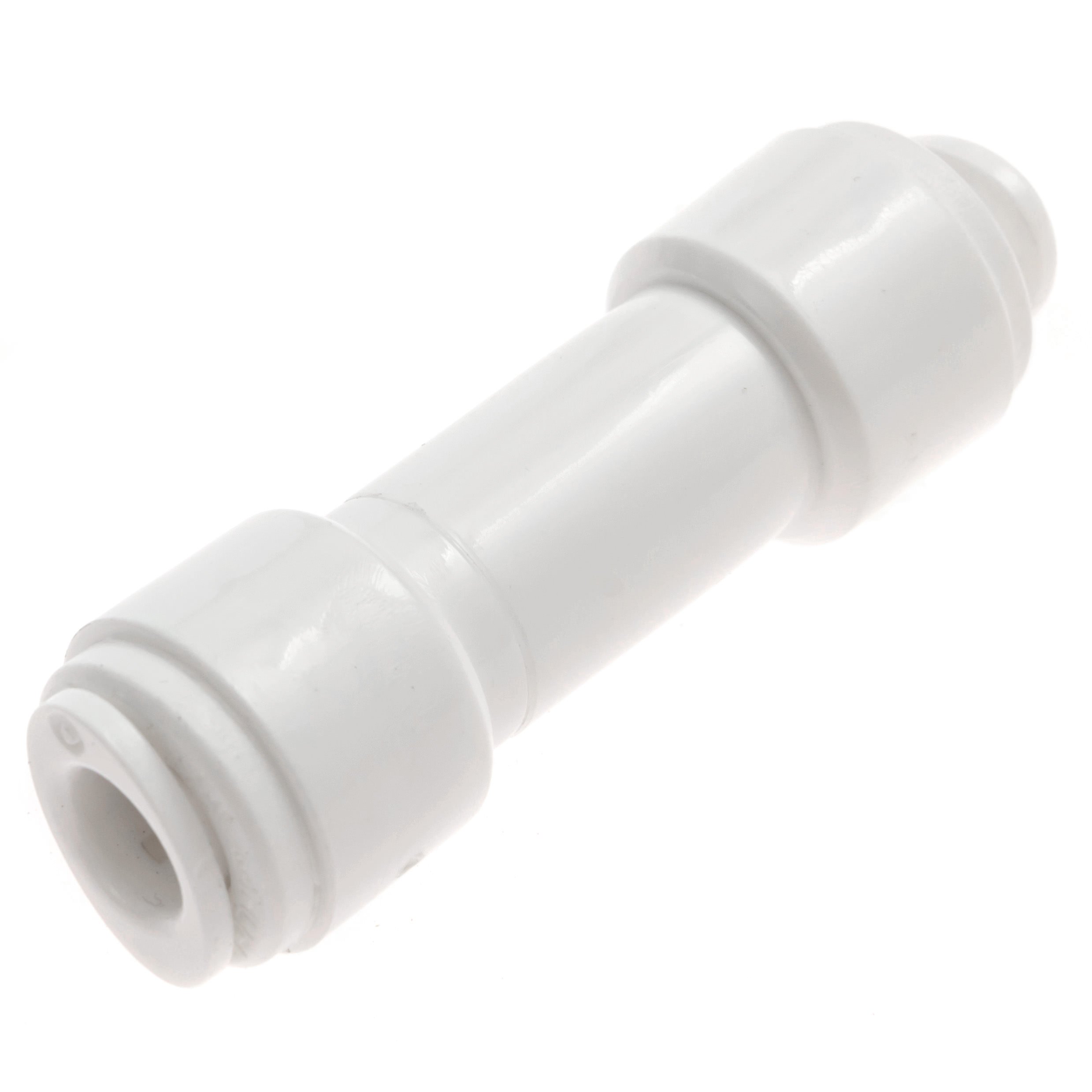 1/4" Inline One-Way Check Valve Fitting for drinking water filter RO reverse osmosis - 1/4" x 1/4" tubes, quick-connect fittings - QF-ICV04 (Pack of 1)