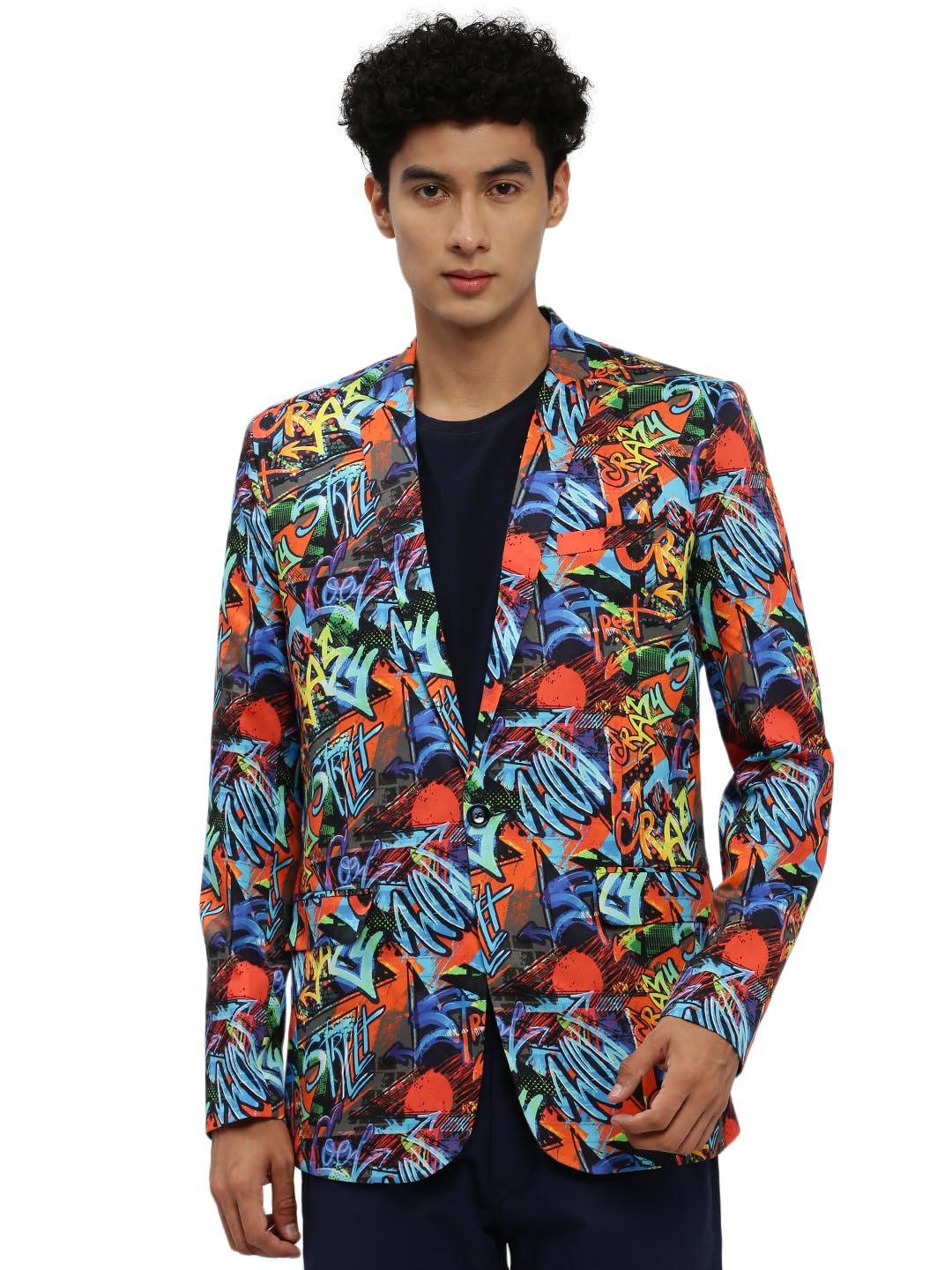 Men Printed Single Breasted Party Blazer | Notched Lapel Full Sleeves Cotton Blazer's for Mens | Slim Fit Regular Length Blazers for Men's-image-15