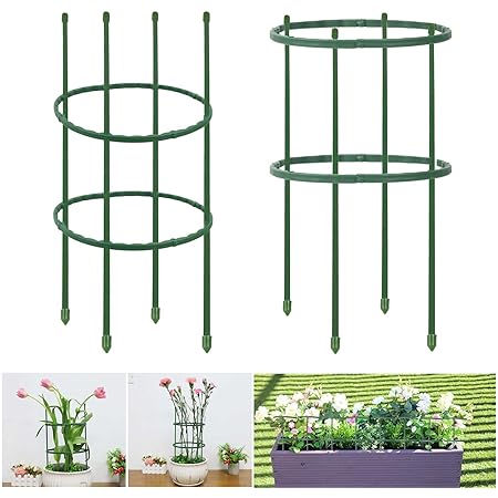 Plant Support Cages 15.7 Inches Garden Plant Support Ring Plant Stake Plant Support Tomato Cage, Perfect for Small Plants, Vegetables, Flowers, Plant ...