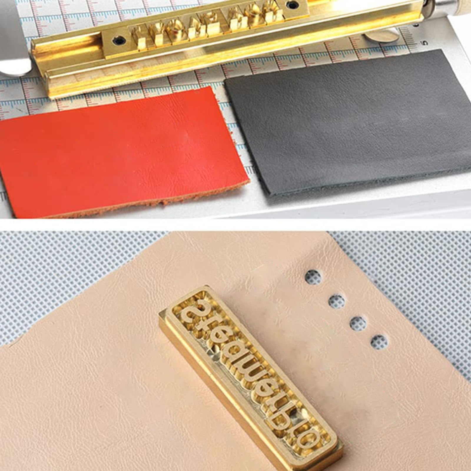 Stampatrice a caldo - Timbro manuale ribaltabile in metallo con piastra riscaldante a controllo digitale per una facile goffratura della pelle, multifunzionale e facile da usare
