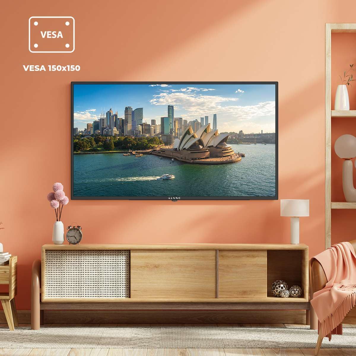 Kiano Slim TV Smart Telewizory 40" Cal 100 cm LED Full HD 1080p TV FHD | Android TV Netflix HBO YouTube PrimeVideo | Bluetooth WiFi Miracast | 3 HDMI USB | Dolby Audio |Triplo Tuner DVB-T2 Czarny
