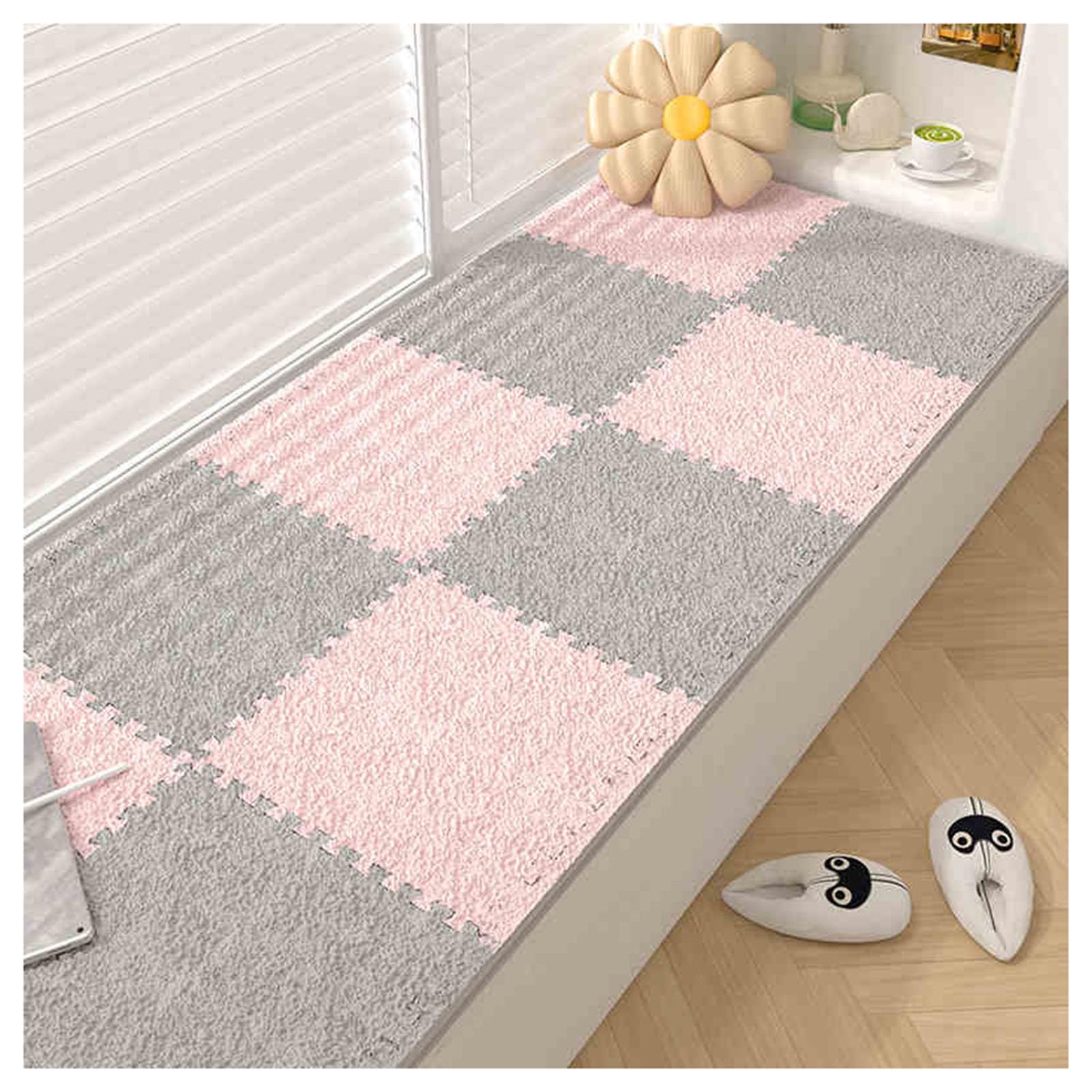Tapis de sol en mousse bicolore idéal pour délimiter le coin éveil dans la chambre