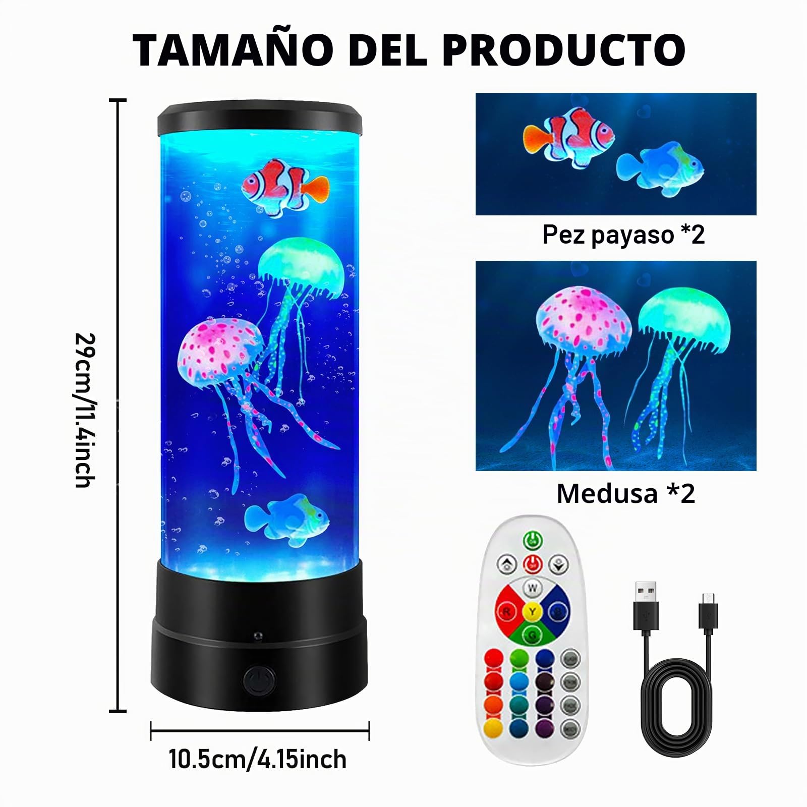 BYZESTY Lámpara de medusas, lámpara de lava de medusas, lámparas de lava, medusas, lámpara de medusas, lámpara LED de medusas, lámpara de acuario para luz de ambiente, luz nocturna, decoración del