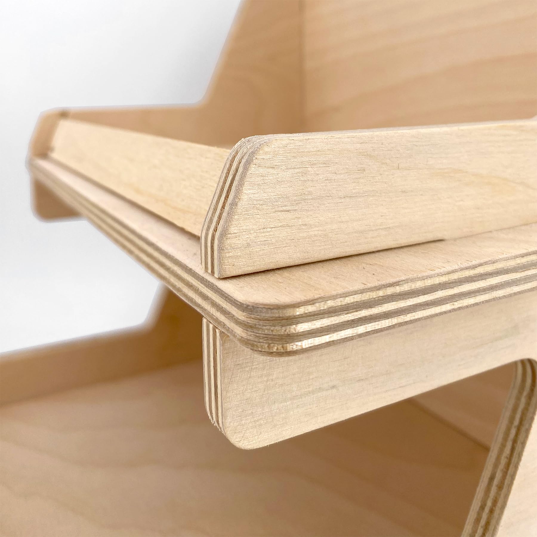 Espositore da Banco in Legno, Semplice Montaggio a incastro, 2 ripiani, Naturale e Sostenibile, H.36 cm, L.27 cm