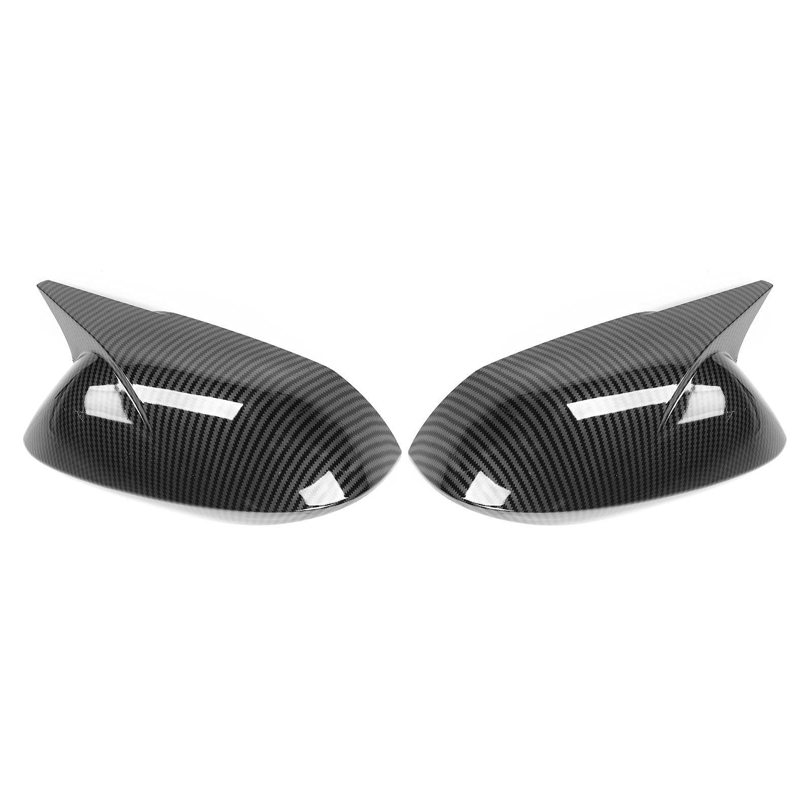 Para Osłona lusterka bocznego Obudowa ochronna w stylu rogu Pasuje do sedana/Hatchbacka (Carbon Fiber)
