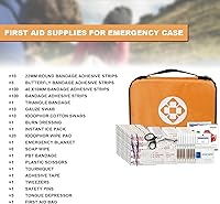 Vista 2 de Suministros de Reabastecimiento de Kit de Primeros Auxilios Portátil de 300 Piezas para Coche, Mini Kits de Emergencia de Acampada, Primeros