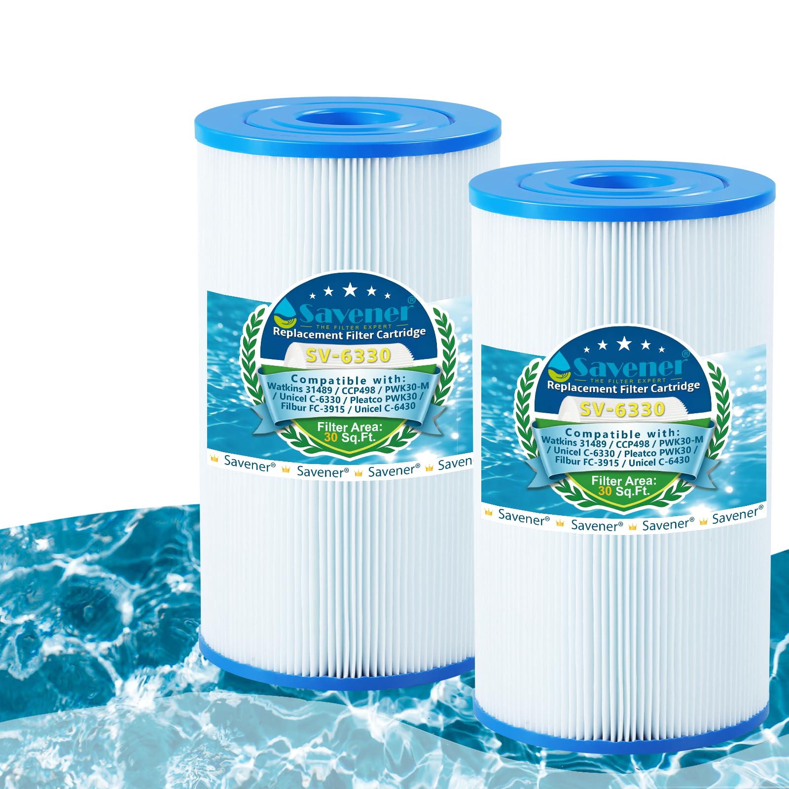PWK30-EC Spa Filter Cartridge Replacement for Unicel: C-6330, Filbur: FC-3915, OEM Part Numbers: 31489,2 Pack-image-16