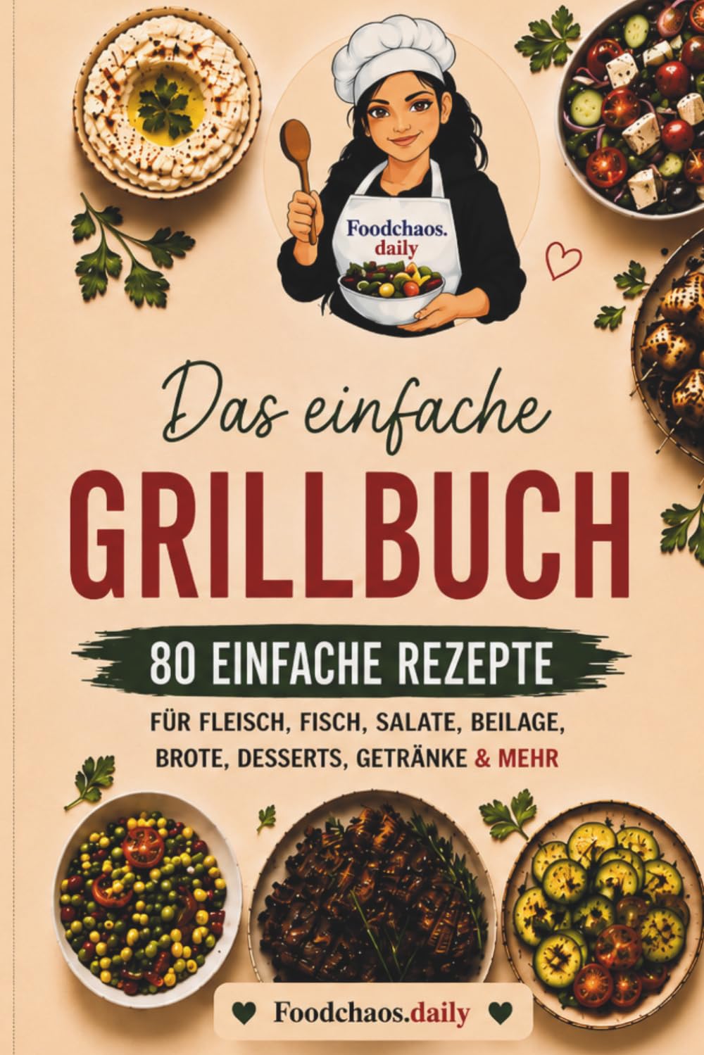 Das einfache Grillbuch: 80 einfache Rezepte für Fleisch, Fisch, Salate, Beilagen, Brote, Desserts, Getränke & mehr
