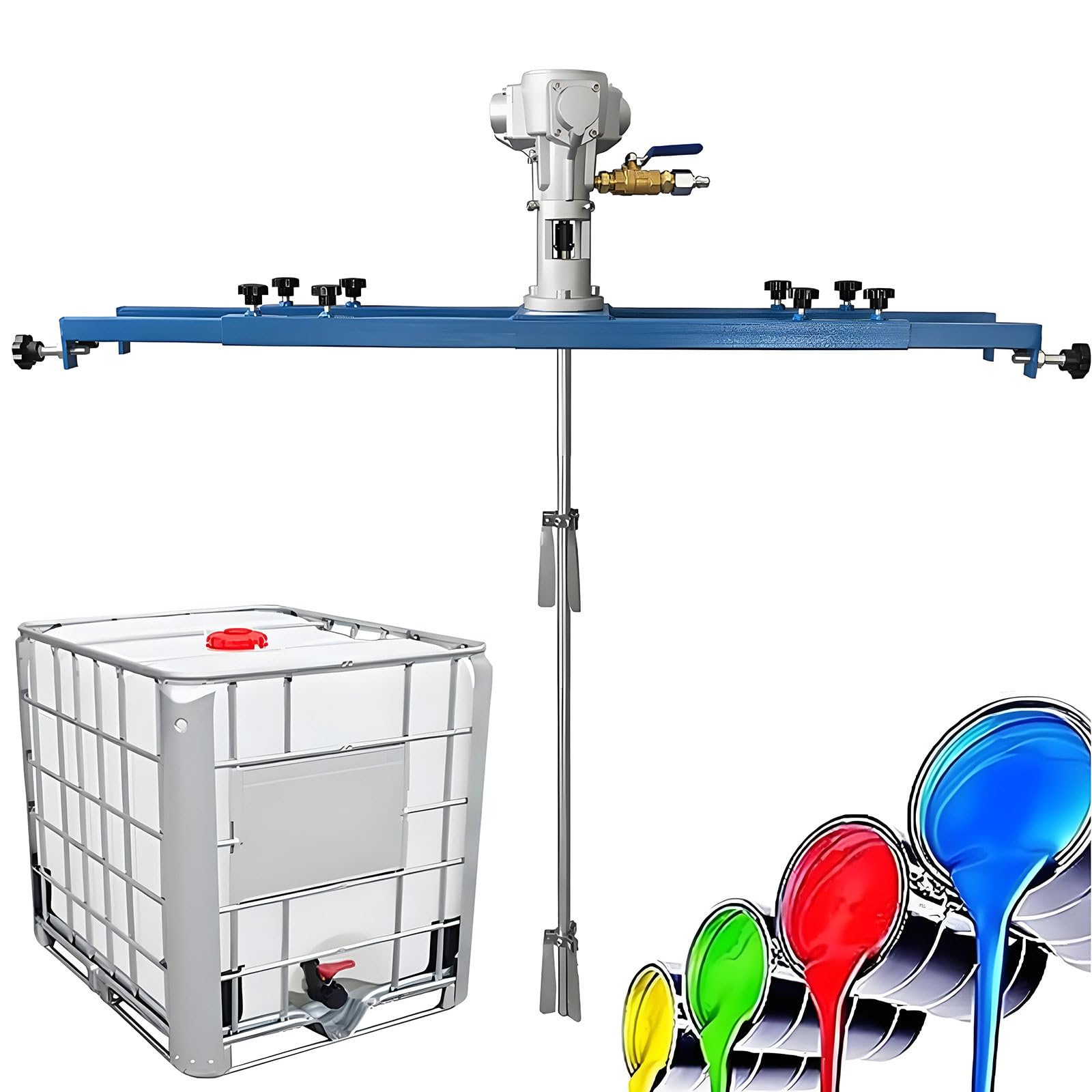 GUTYGIO IBC Air Agitator, Pneumatic 1 Ton Tank Mixer Machine, Barrel Drum Mixer,Mixing Capacity 1000L,IBC Air Stirring Machine Paint Mixer Tool, for Paint, Coating, Ink, Glue 3/4Hp