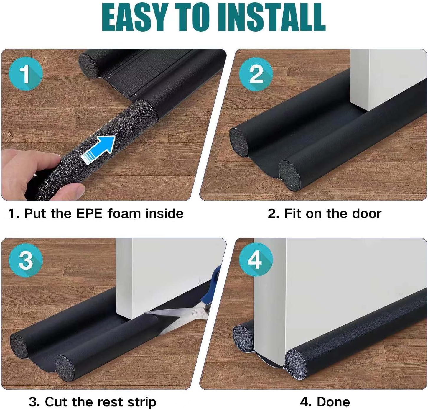 ドアドラフトストッパー、ドアドラフトブロッカー、ドア下ドラフトインシュレーター、ドアスイープウェザーストリッピング、防音ノイズストッ