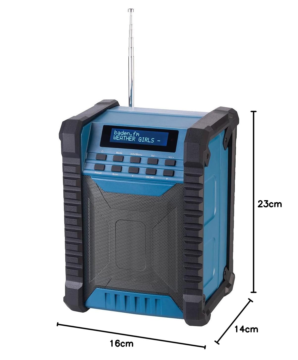 auvisio Outdoor Radio: Digitales DAB+/FM-Baustellenradio, Bluetooth, 80 Watt, IP54, Akku (Bauradio, Werkstattradio, PC)