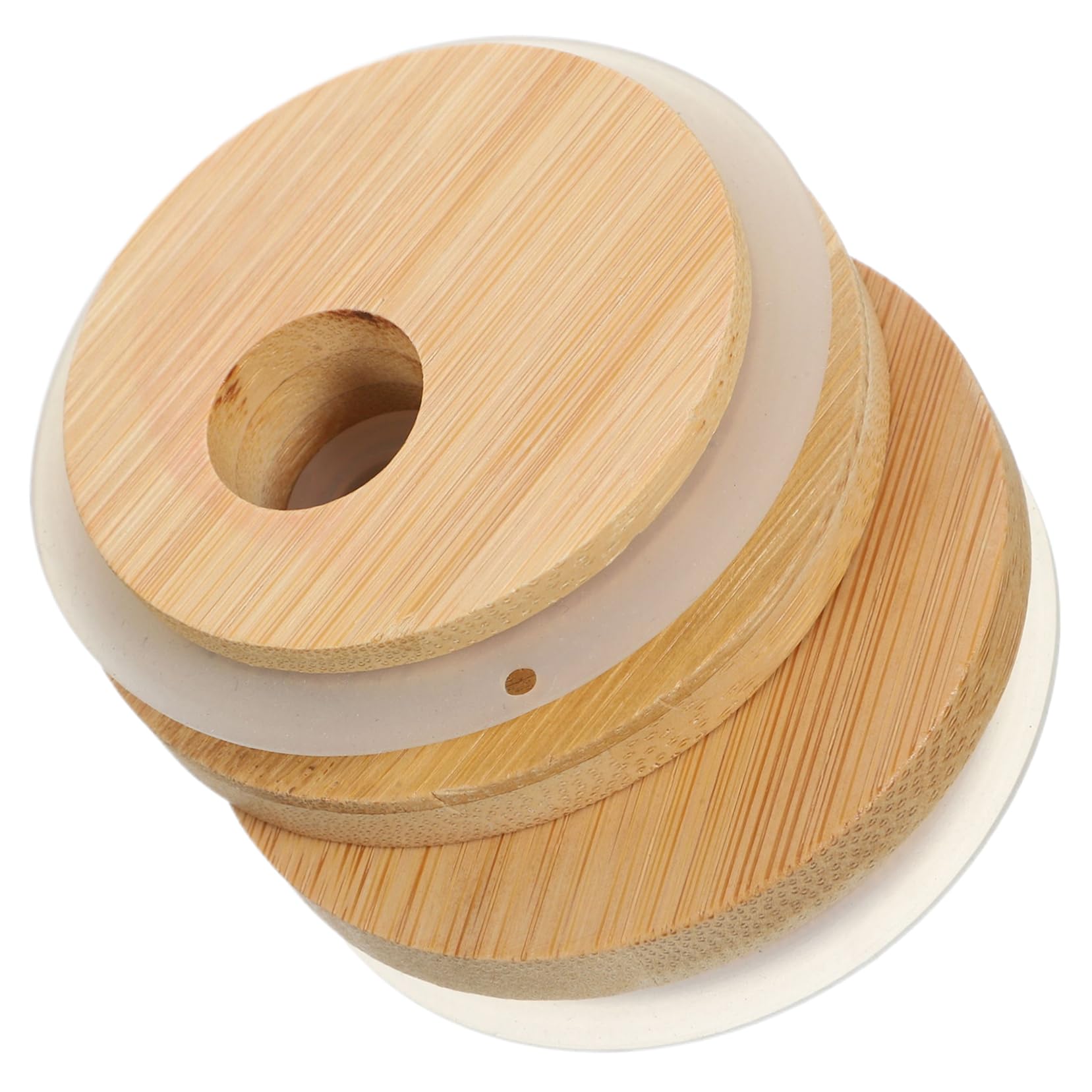 Alipis 2pcs Mason Jar Straw Lids Leak-proof Cup Lid Bottle Cover Mason Jar Covers Mug Lid Mason Jar Lid Mason Jar Sealing Cover Bottle Lid with Hole Reusable Canning Lids Mug Cover