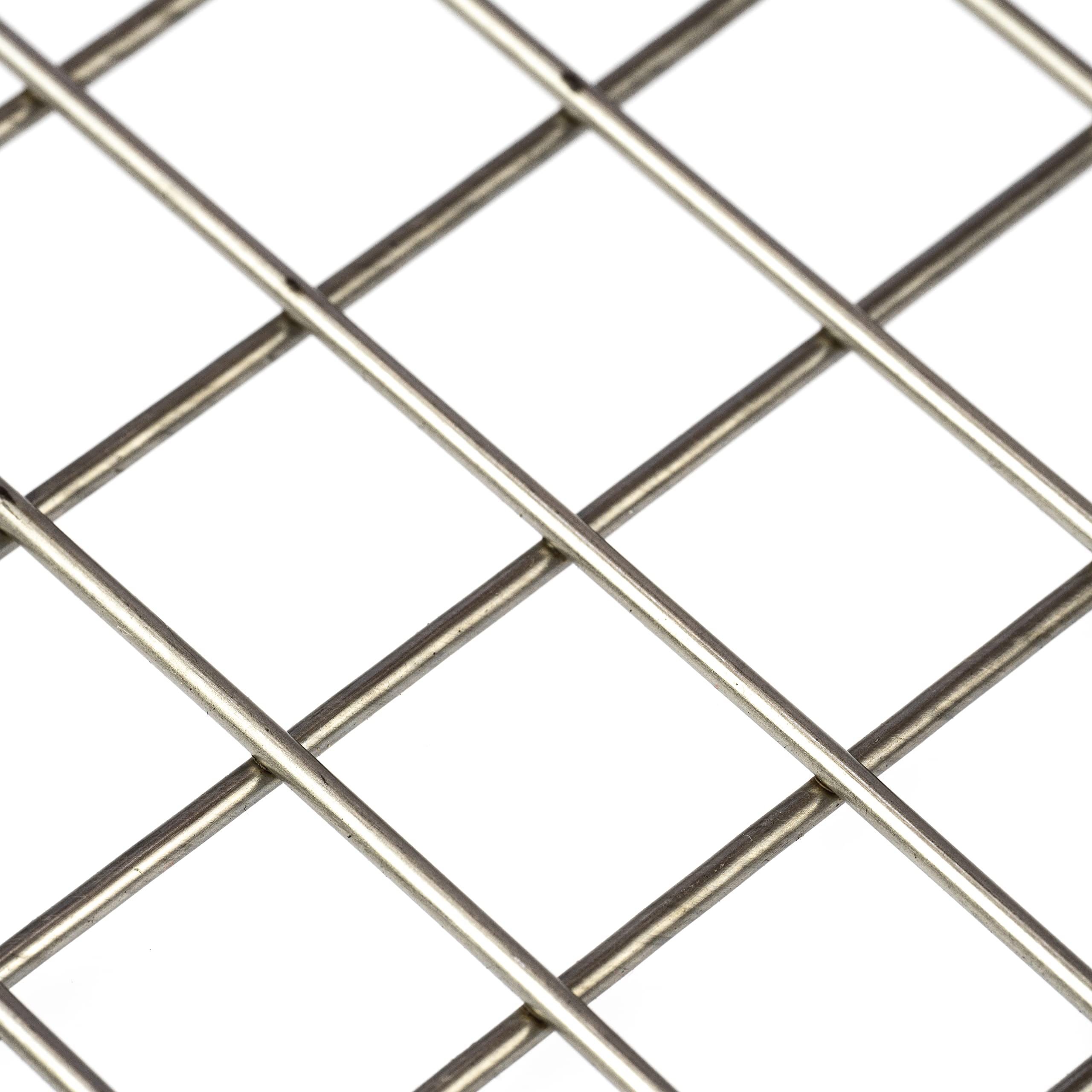 Edelstahl Gitter Schweißgitter 20x20mm Maschen 2mm dick Edelstahl roh - Zuschnitt nach Maß (1000 mm x 500 mm)