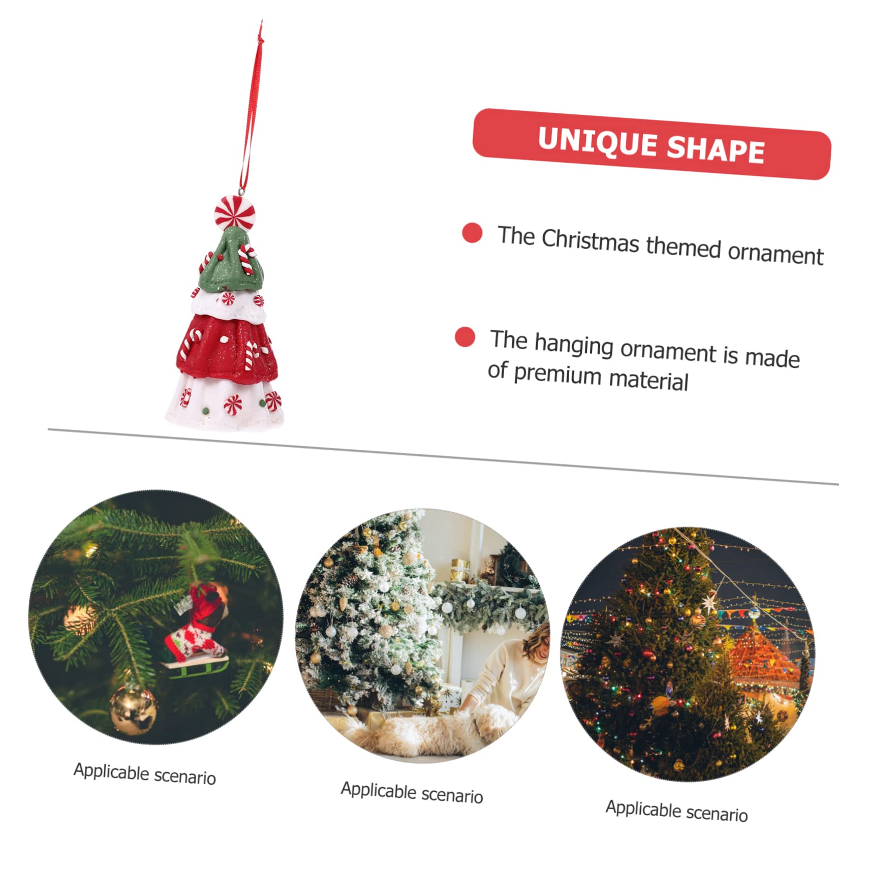 PRETYZOOM 5St Christbaumschmuck weihnachtsdeko christbaumfiguren Weihnachten hängen Weihnachtsanhänger Weihnachtsbaum-Hängeornamente Weihnachtsbaumschmuck zum Aufhängen weichen Lehm