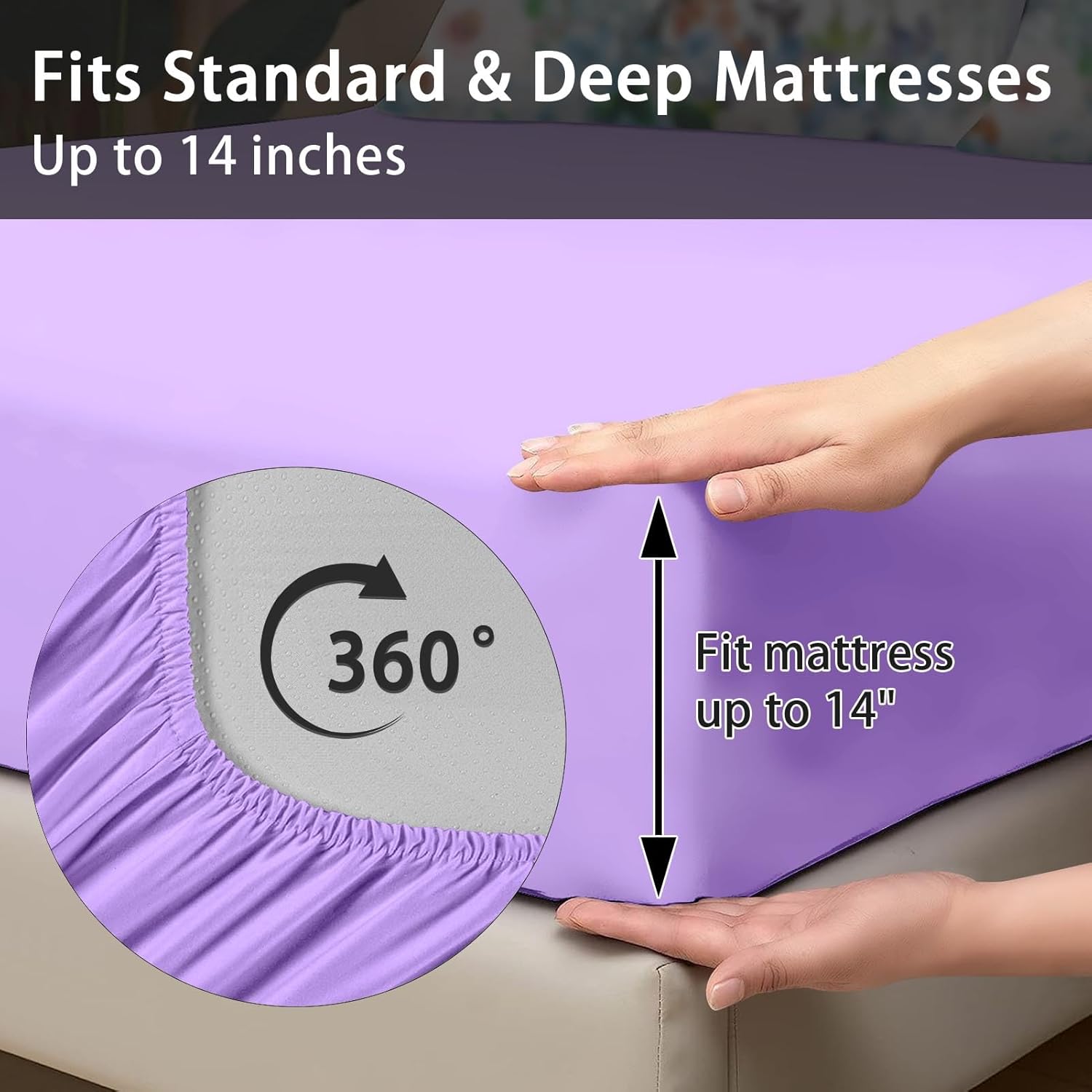 Comforter Set Queen Size, Dragonfly Flower 7 Pcs Bedding for Kids and Adults, Purple Rose Hydrangea Bed Sheet Sets with Fitted Sheet 2 Pillowcases & 2 Shams for Bedroom Bed Decor - Image 4