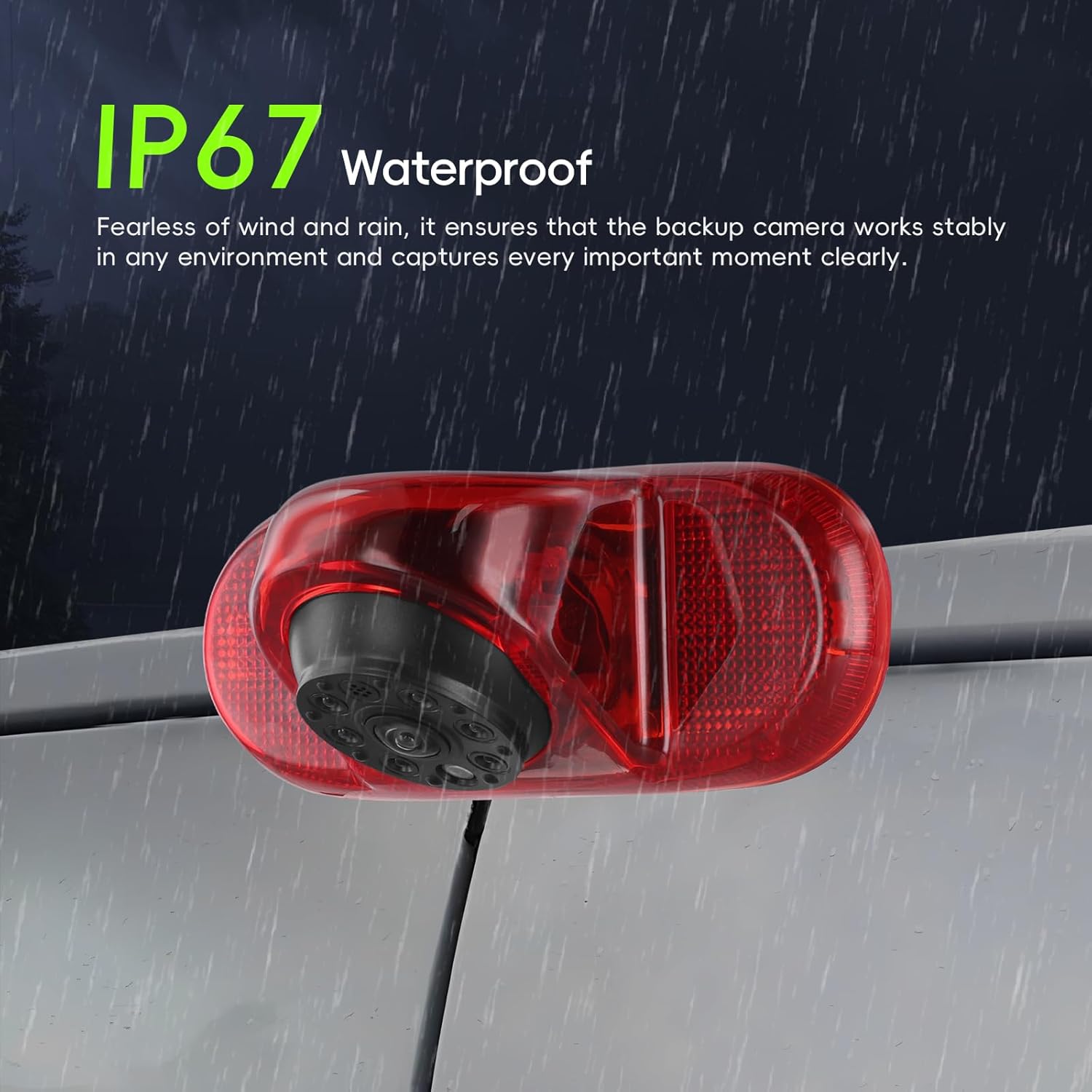 CAMECHO Reverse Camera IP67 Waterproof Feature