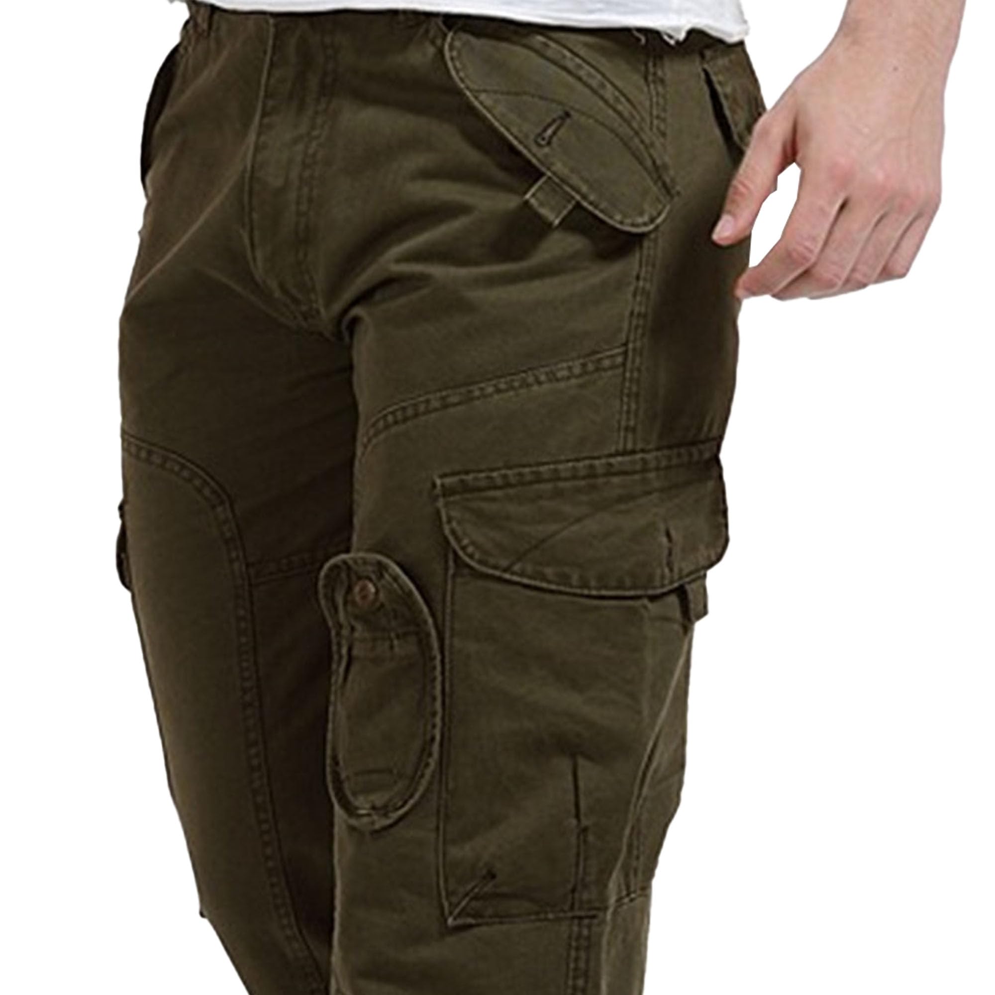 Męskie spodnie robocze z wieloma kieszeniami, taktyczne wojskowe