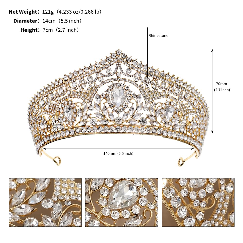 Diademi e corone da donna, diadema da sposa in cristallo per donne, corona reale, diadema principessa per sposa, compleanno, laurea