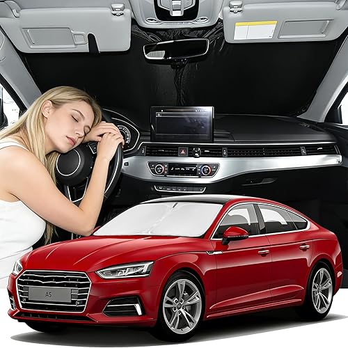 Miniatura 152 de Parasol de 4 capas para parabrisas, ajuste personalizado, tela 240T, parasol retráctil que bloquea los rayos ultravioletas, accesorios para automóvil