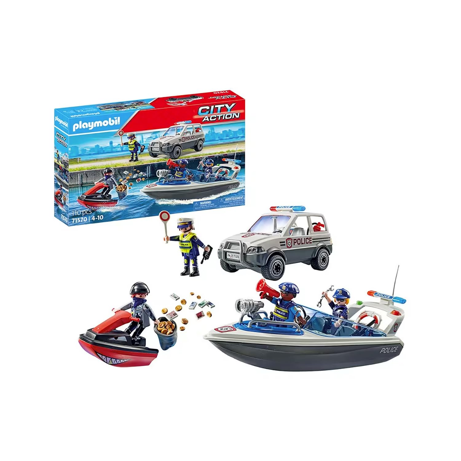 PLAYMOBIL Poursuite policière dans l'eau
