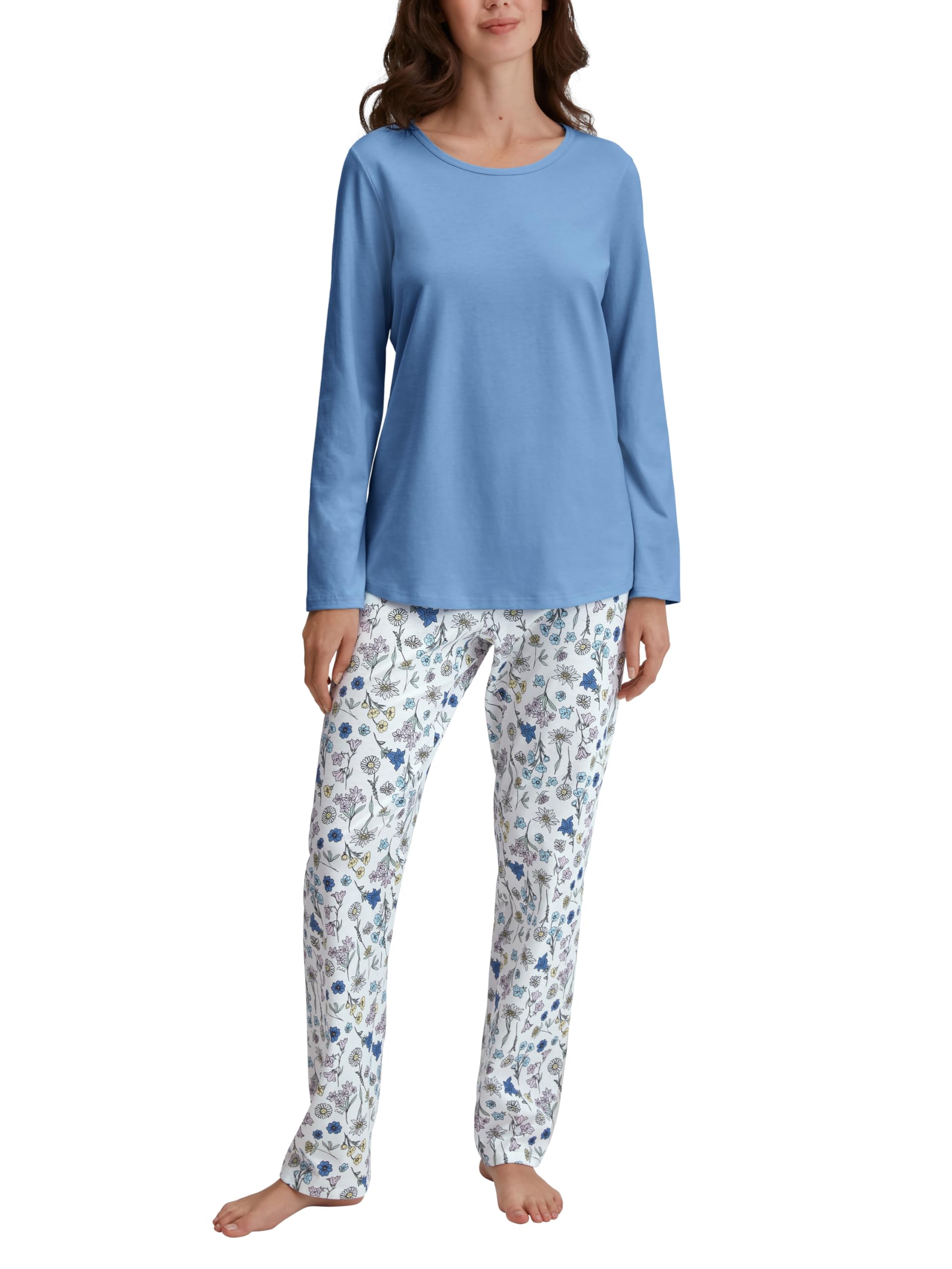 CALIDA Women's Pyjamas, Riviera Blue, 36-38