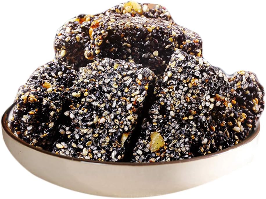 OUYANGHENGZHI Office Snacks Food Black Sesame & Peanut Crunchy Candies Hei Zhi Ma Hua Sheng Su 黑芝麻花生酥 150g/5.29oz