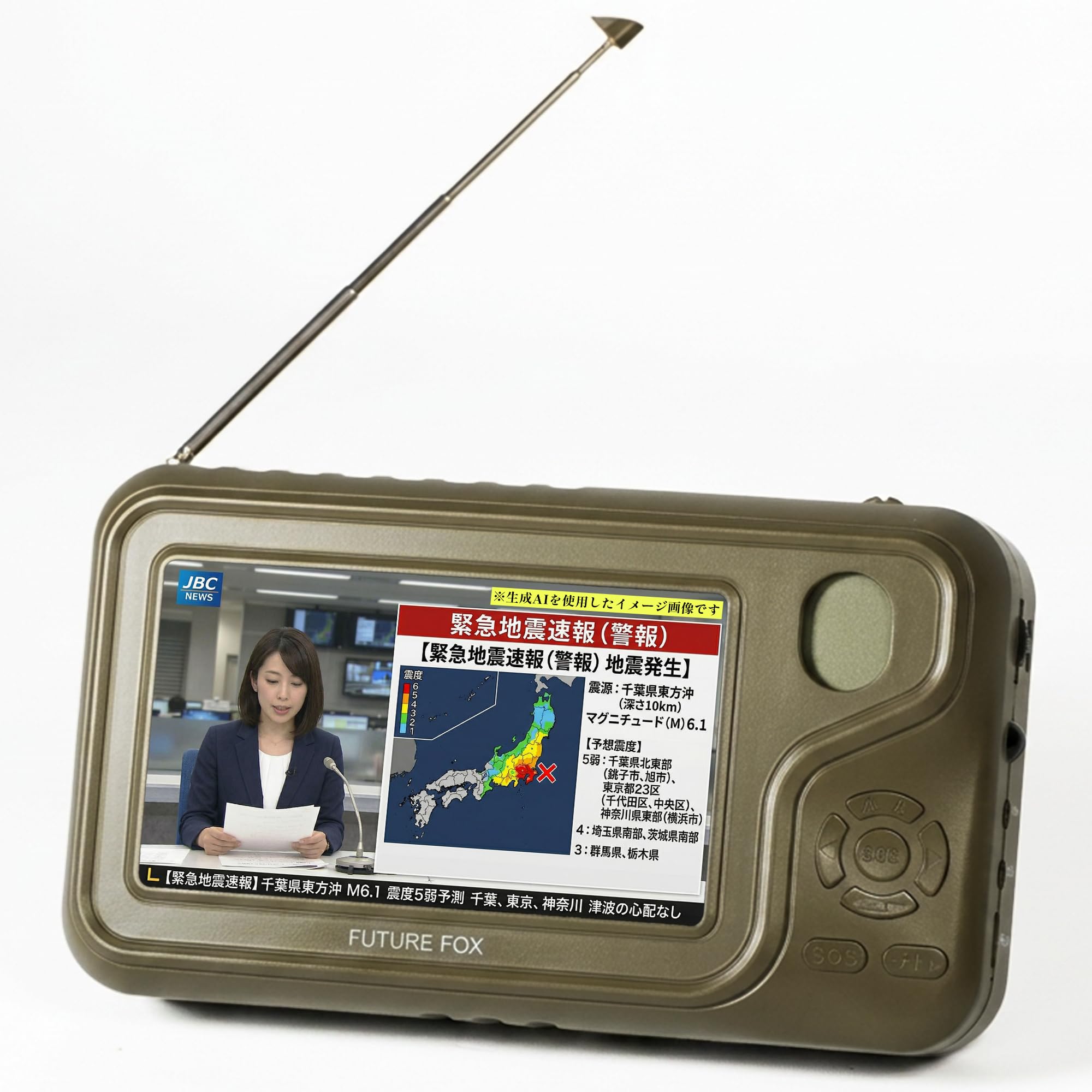 昭和レトロ　MITSUBISHI ポータブルテレビ アンテナ付 作動確認済み Amazon.co.jp: FUTUREFOX ポータブルテレビ ラジオ付き 携帯テレビ