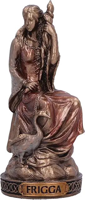 Frigga Goddess of Motherhood Bronze Statue - Norse Mythology Figurine