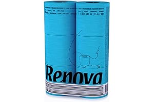Renova Blue Toilet Roll - Supreme Softness and Absorbency for a Luxurious Bathroom Experience