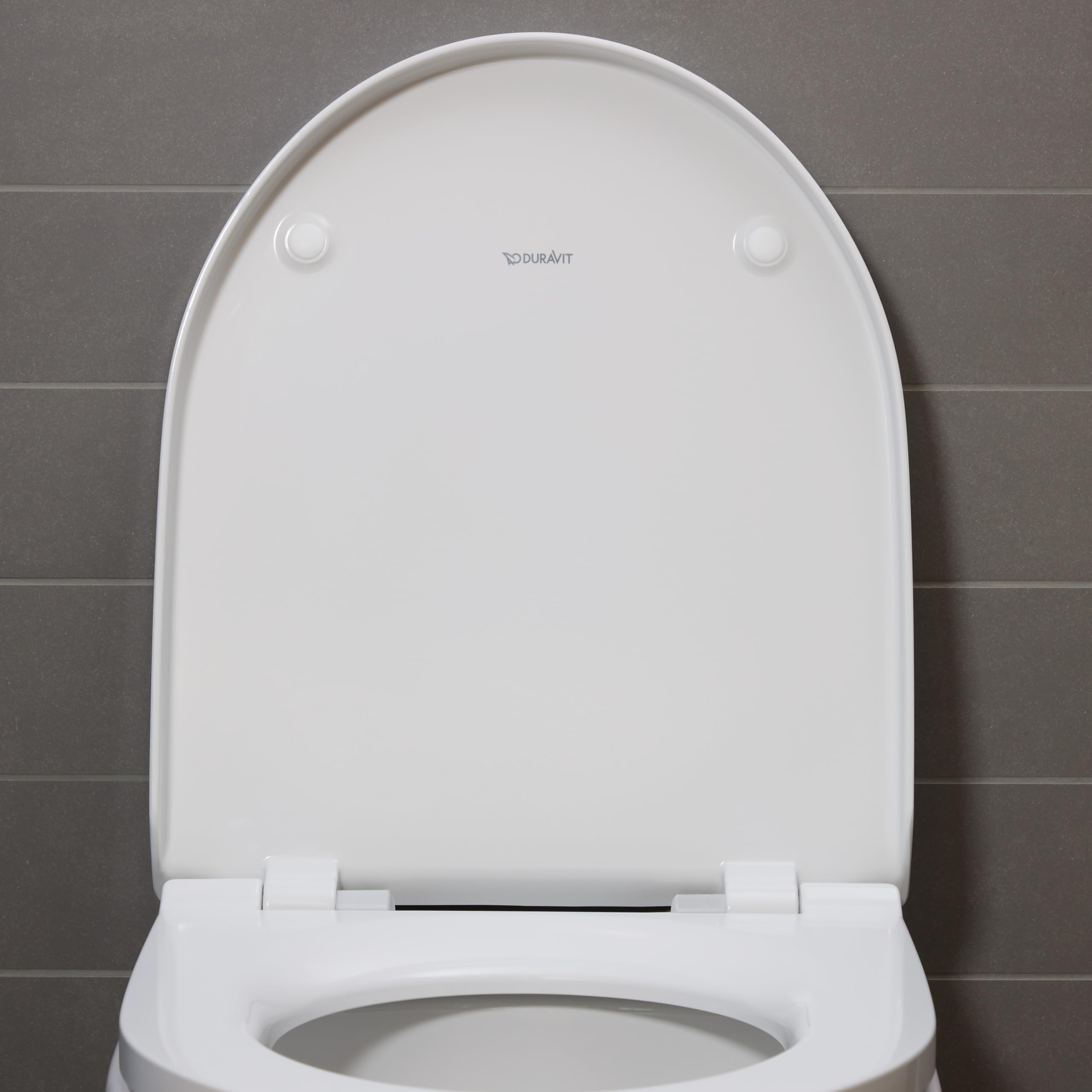 Duravit DuraStyle Basic tapa WC, tapa de wc con mecanismo de cierre suave y lento, asiento de inodoro de urea duroplast, tapadera wc con bisagras de acero inoxidable, tapa de inodoro blanco