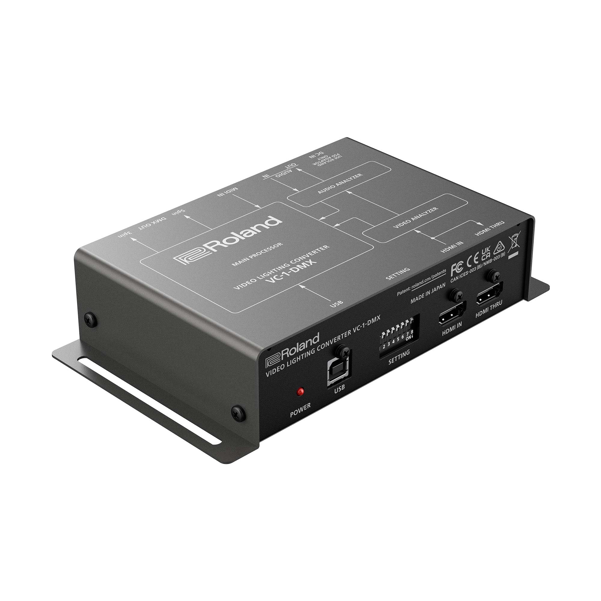 Roland VC-1-DMX Video Lighting Converter | Migliorate gli Eventi con Effetti Luminosi Dinamici | Analisi Video Avanzata | Illuminazione che si Muove con la Musica | Controllo MIDI