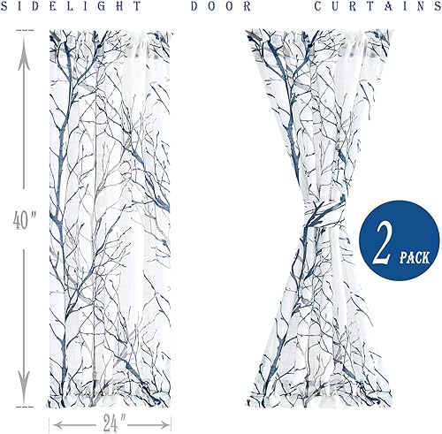Miniatura 2 de Fmfunctex - Cortinas con estampado de ramas para puerta