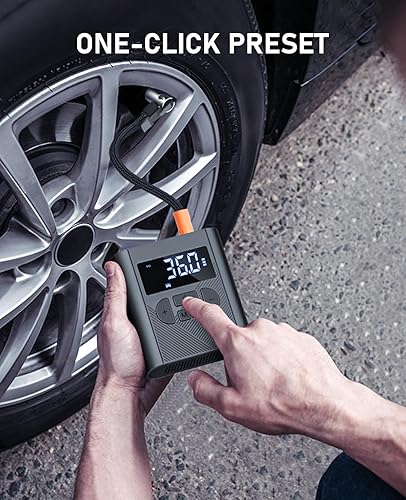 Miniatura 8 de Inflador de neumáticos, compresor de aire portátil, bomba de aire inalámbrica de 150 PSI para neumáticos de automóvil, bomba de neumáticos de