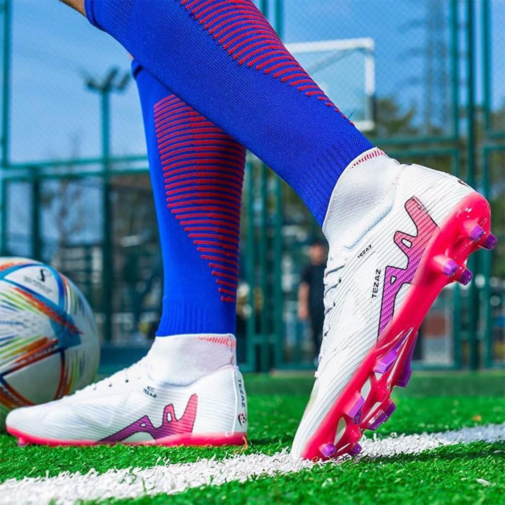 Crampon Foot Homme Chaussures de Football Professionnel Antidérapant Athlétisme Entrainement Football de Crampon Sport (KBA-K25, 44EU)