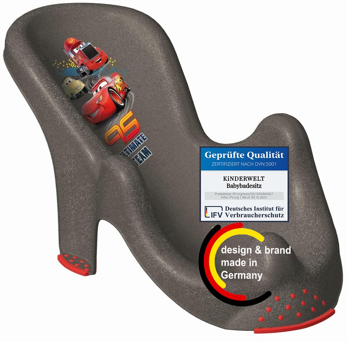 Anatomischer Premium Babybadesitz Disney Cars metallic Badesitz Baby Badewannensitz