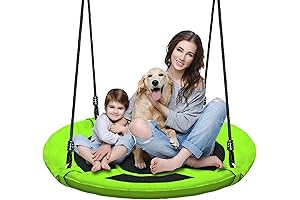 40-Inch Green Saucer Tree Swing for Endless Outdoor Fun