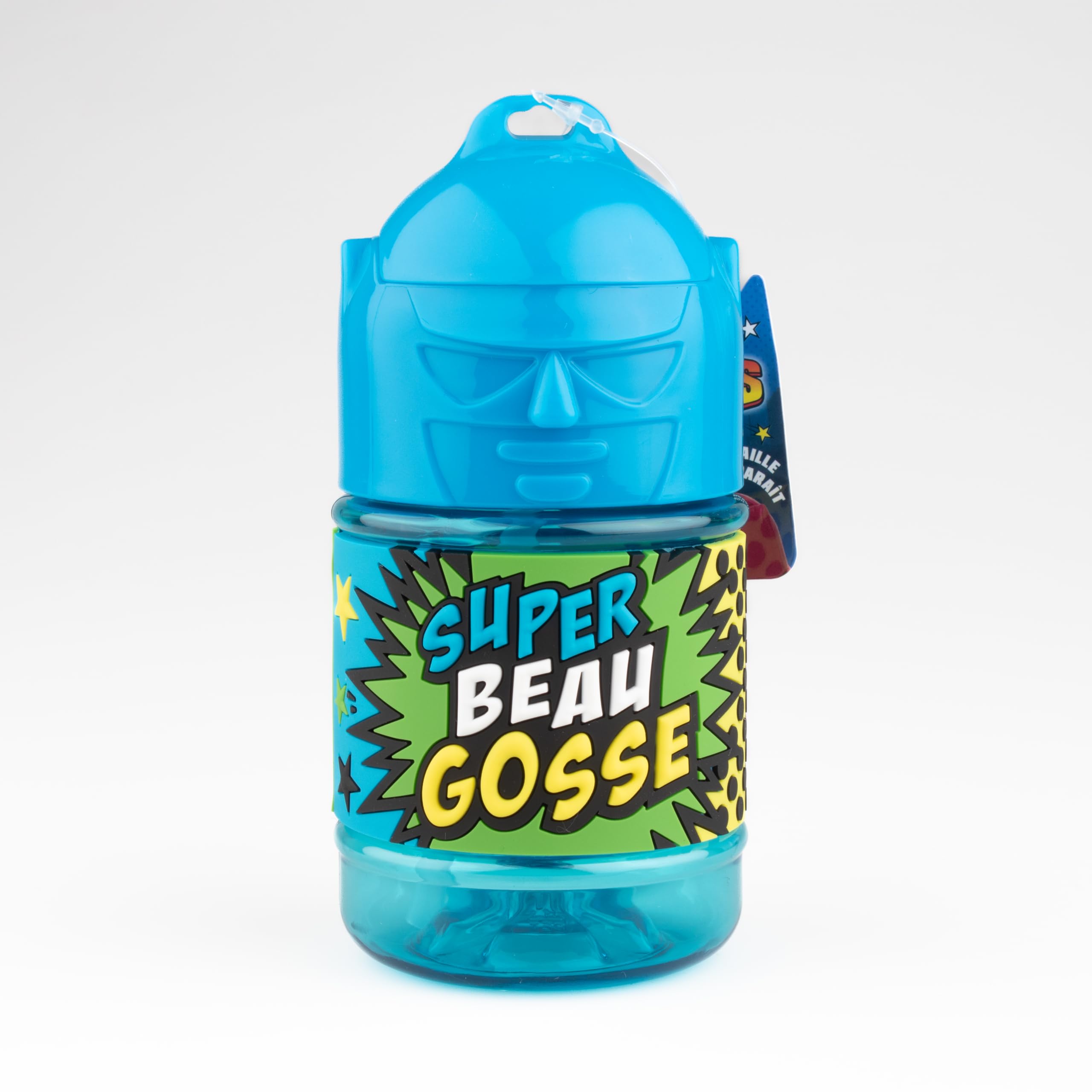 Personalised Children's Water Bottle with Straw - Super Beau Gosse