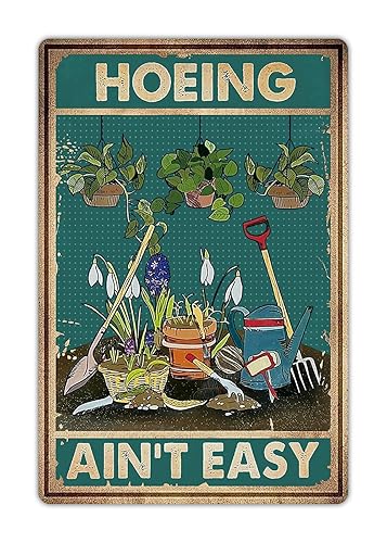 Artlunar Funny Garden Sign Outside Decor - Humorous Gardening Gift for Women Enthusiasts, 12" x 8" (980)
