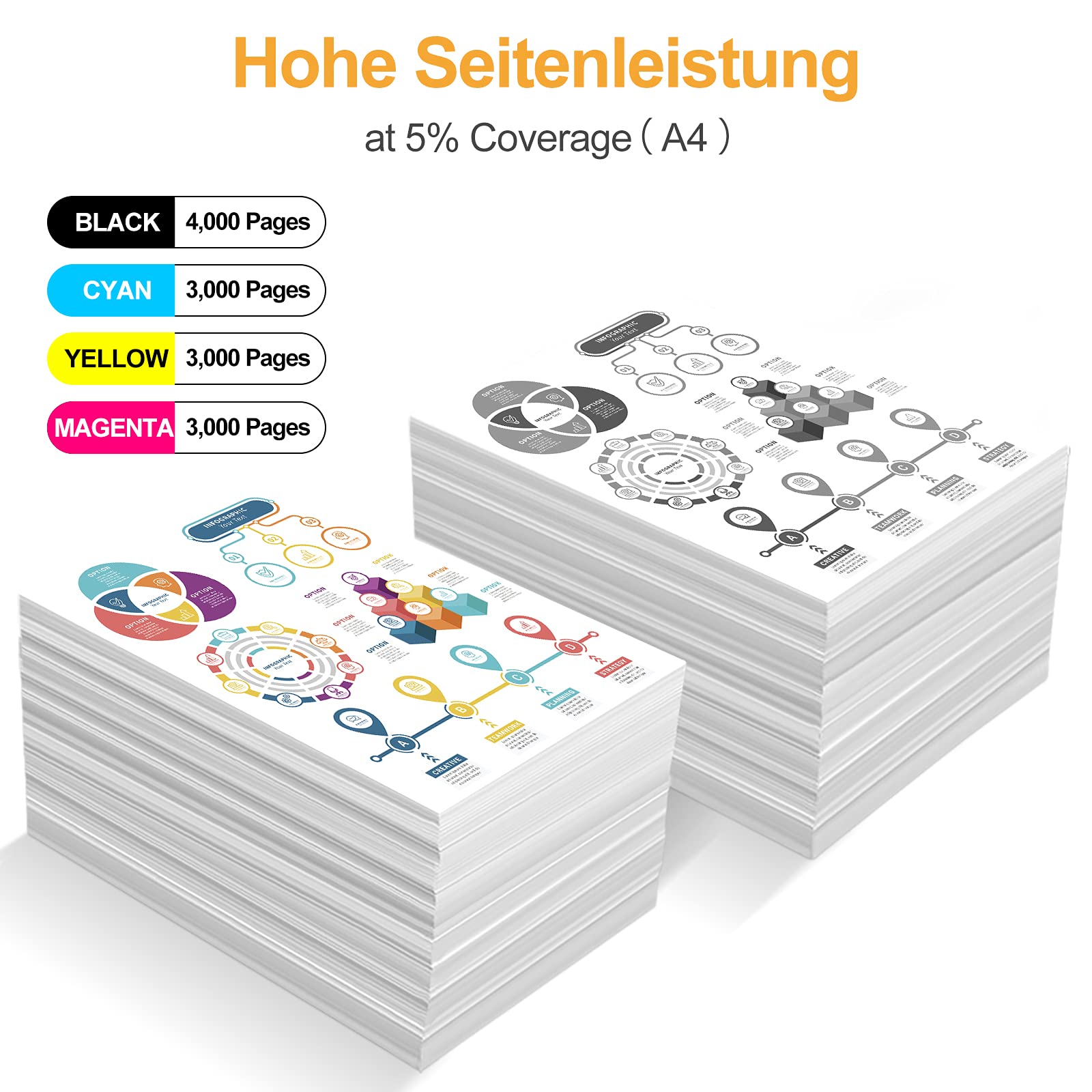 LeciRoba TK-5240 Per TK5240 TK-5240, Per Stampanti Ecosys P5026cdn P5026cdw, Ecosys M5526cdn M5526cdw (2 Nere - View #2