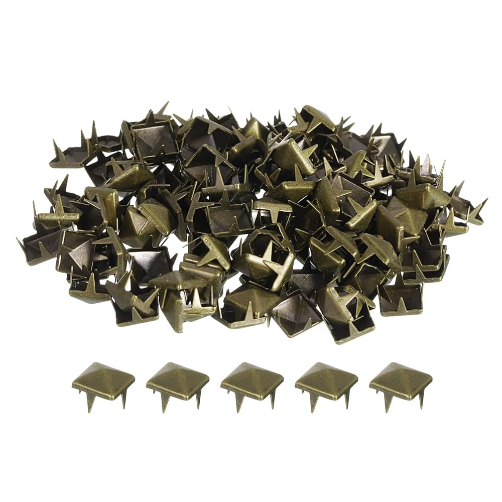 THE WARMTHCRAFTS MANUFACTURE 
コードバン名刺入れ uxcell 80Pcs Square Pyramid Rivets, 7mm Four-Jaw Studs