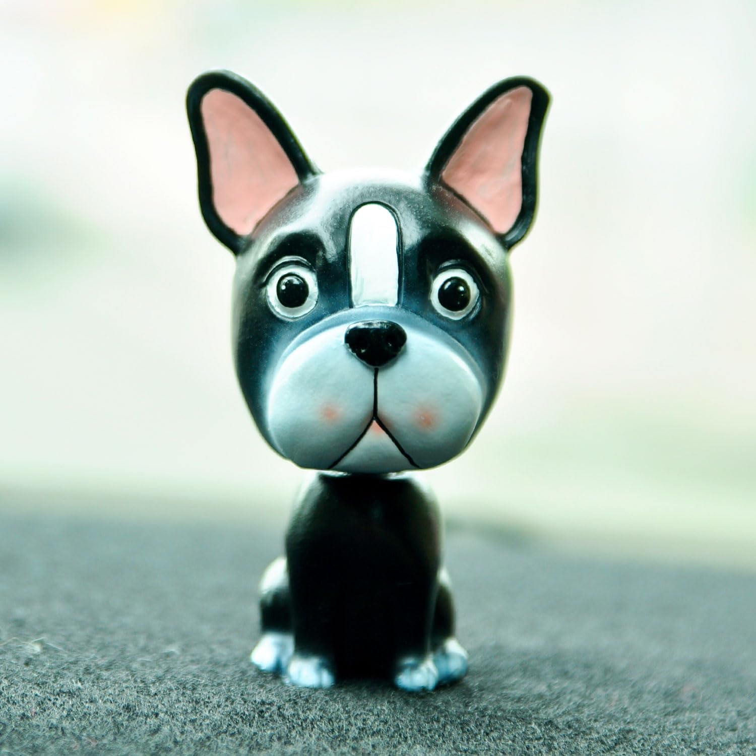IBWell Bobbleheads Dog for Car Vehicle Automobile Decor,Cute Car Dashboard Bobble Head Boston Terrier Decoration (Bulldog)