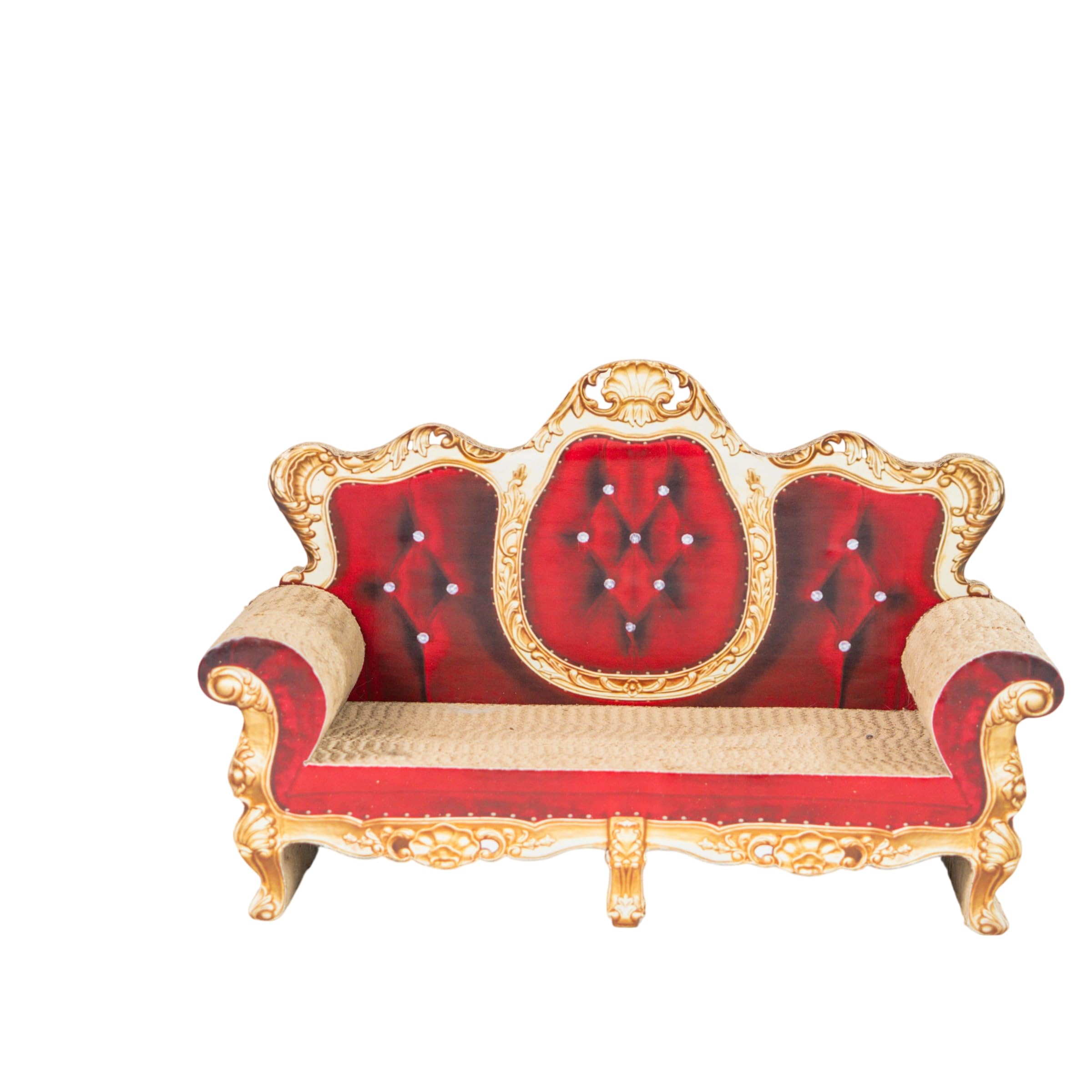 Royal Throne Cardboard Cat Scratcher | Sturdy & Durable Abrasion-Resistant, High-Density Scratch Pad for Indoor Cats & Kittens | Modern Design for Claw Care & Furniture Protection-image-35