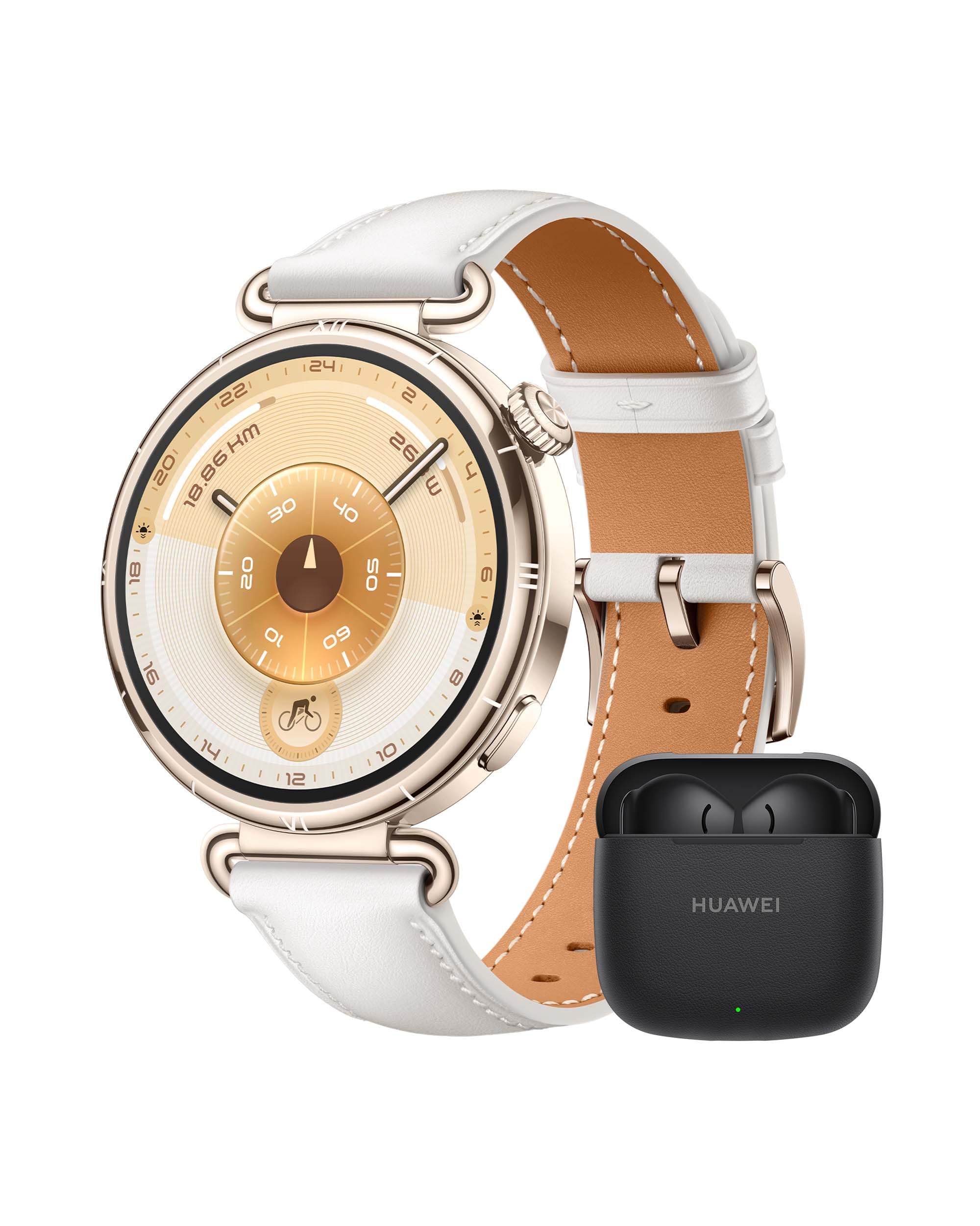 HUAWEI WATCH GT 6 41 mm Bianco + FreeBuds SE 3 Nero, Smartwatch, Display AMOLED, Fino a 14 giorni, Ciclismo, Oltre 100 Modalità Sportive, iOS e Android, Pagamento NFC, Monitoraggio della Salute