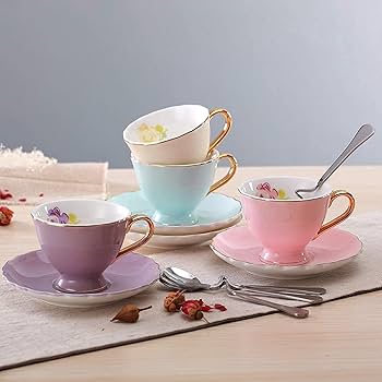 Amazon.co.jp: コーヒーカップ とソーサー セット スプーン付き