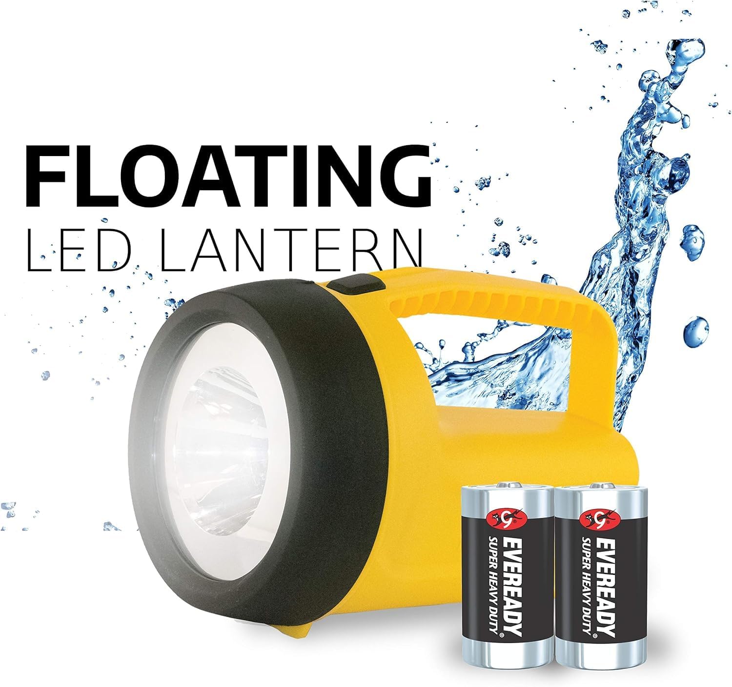 Eveready LED Floating Lantern Flashlight, Battery Powered LED Lanterns for Hurricane Supplies, Survival Kits, Camping Accessories, Power Outages, Batteries Included | Pack of 2