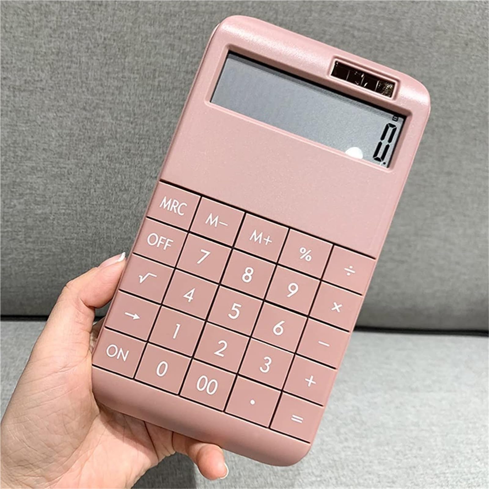 Calculatrice Calculatrices électroniques Écran LCD à 12 Chiffres Double Alimentation Fonction Standard Calculatrice Solaire numérique Bureau Office(Rosa)