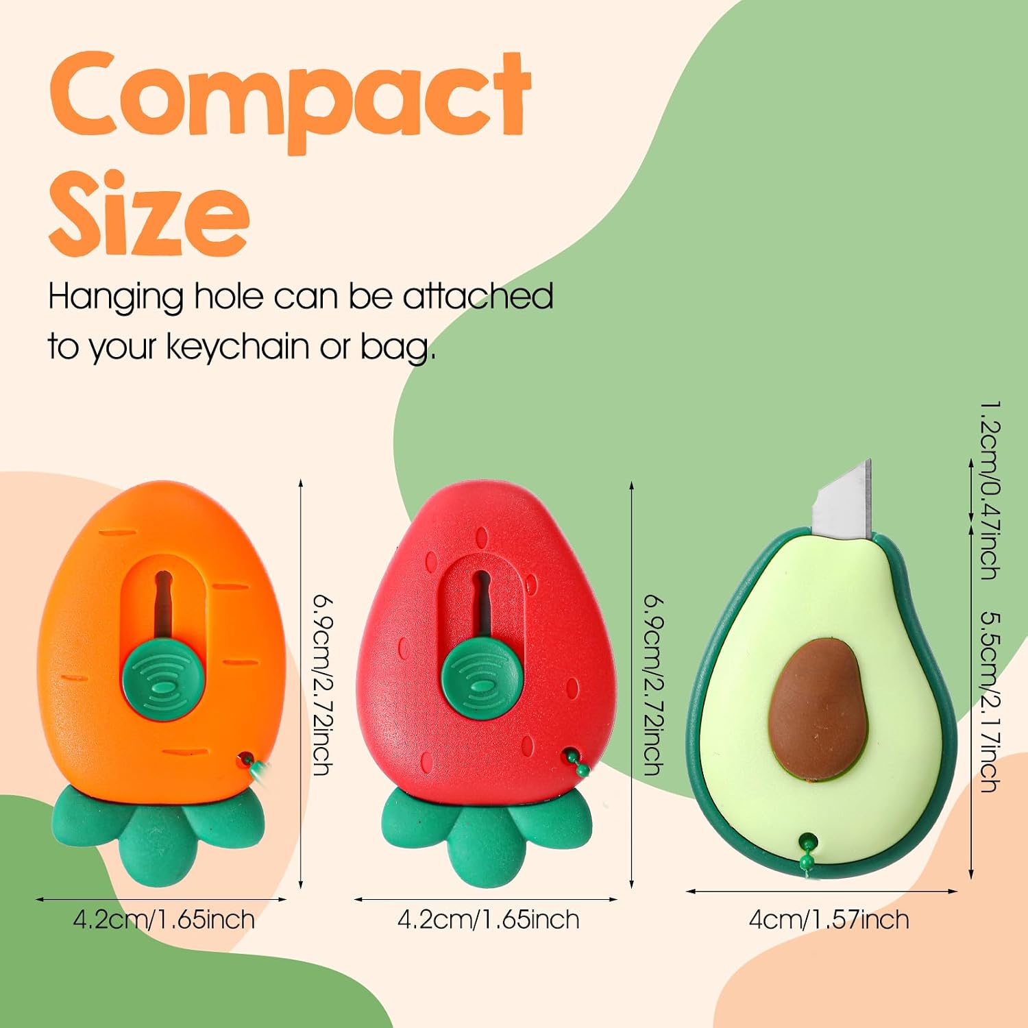 3 PCS Cute Box Cutter Mini, Retractable Slice Box Cutter, Letter Opener image 4