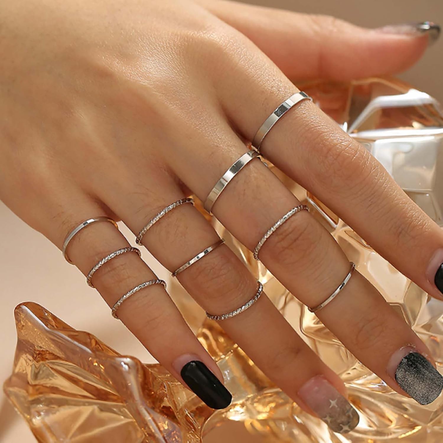 Boho Stackable Knuckle Rings Gold Midi Finger Rings Stacking Rings Set Knuckle Joint Finger Ring Vintage Midi Rings for Women and Girls - Image 2