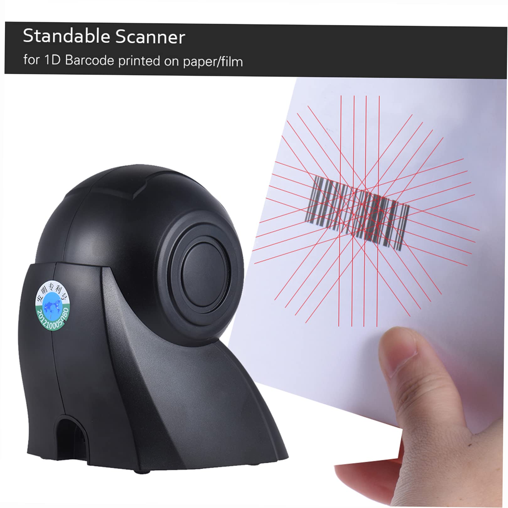 Omnidirezionale 20 linee 1D Orbit USB scanner di codici a barre Lettore di scansione automatica 1800T / s di velocità 30° testa regolabile